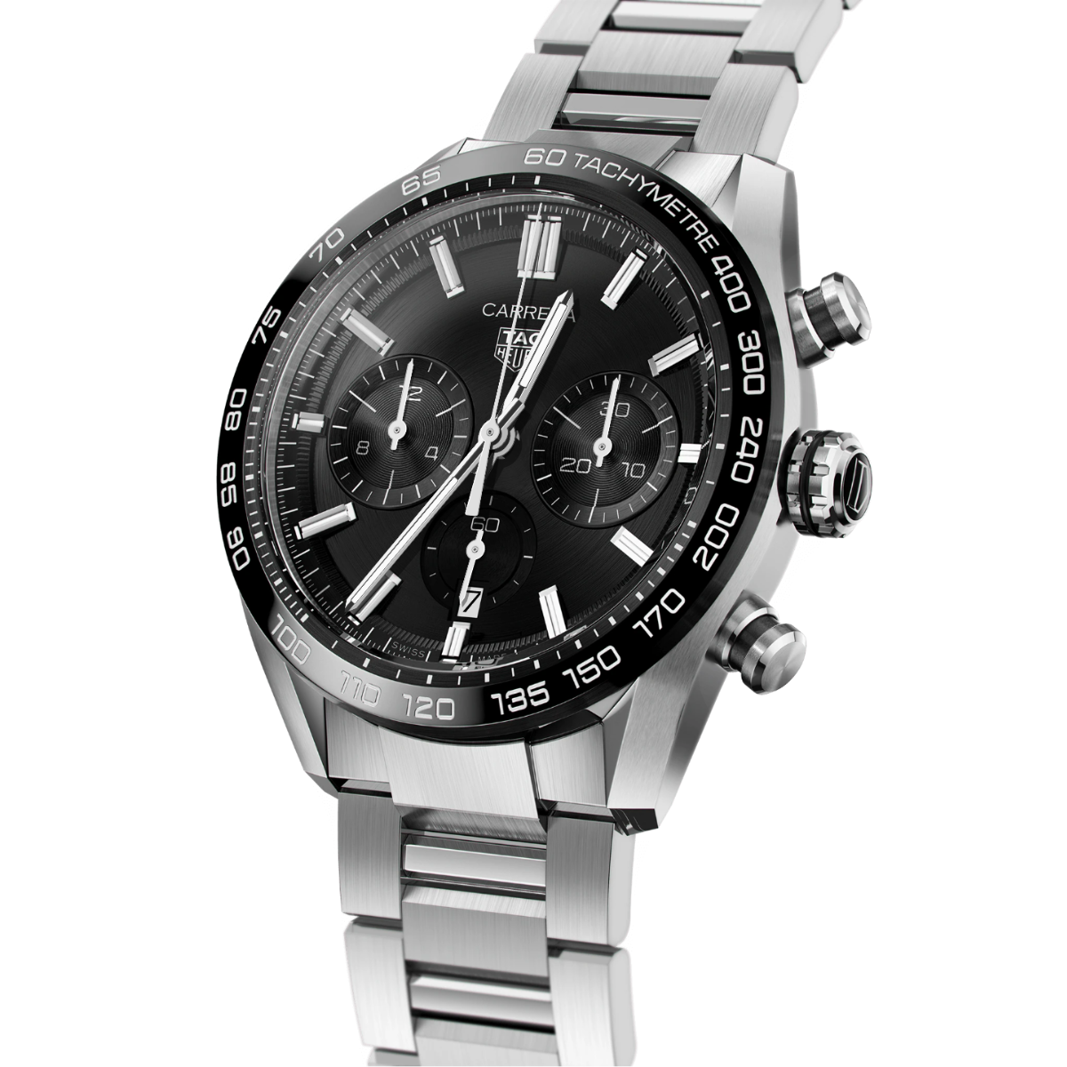 Relógio T.H Carrera Chronograph Fundo Preto Tachymetre
