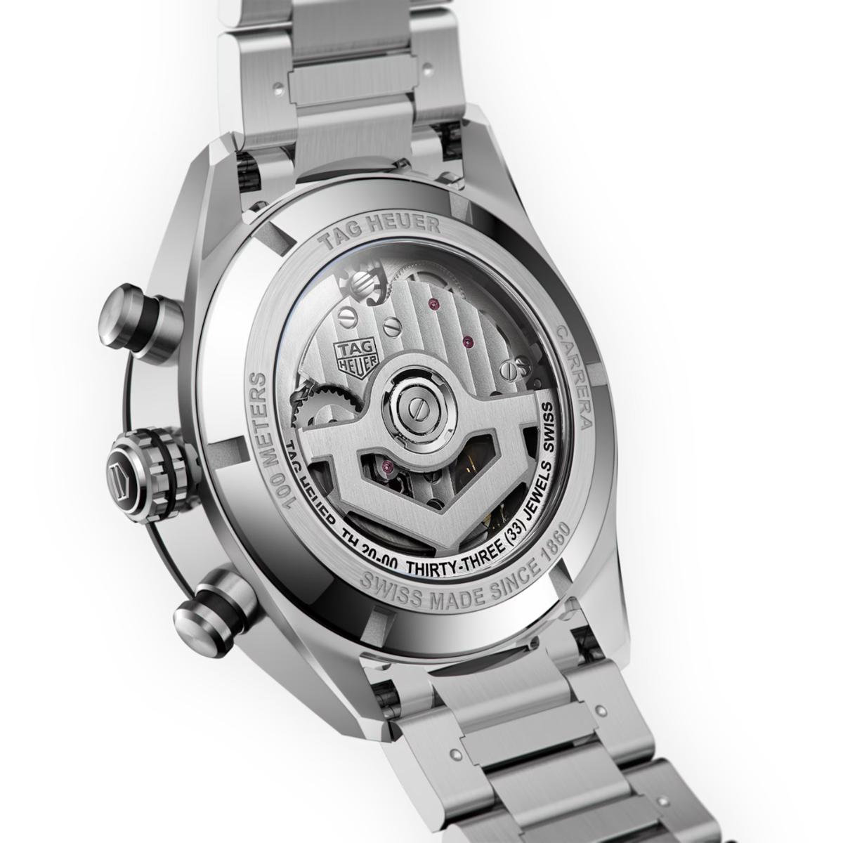 Relógio T.H Carrera Chronograph Fundo Preto Tachymetre