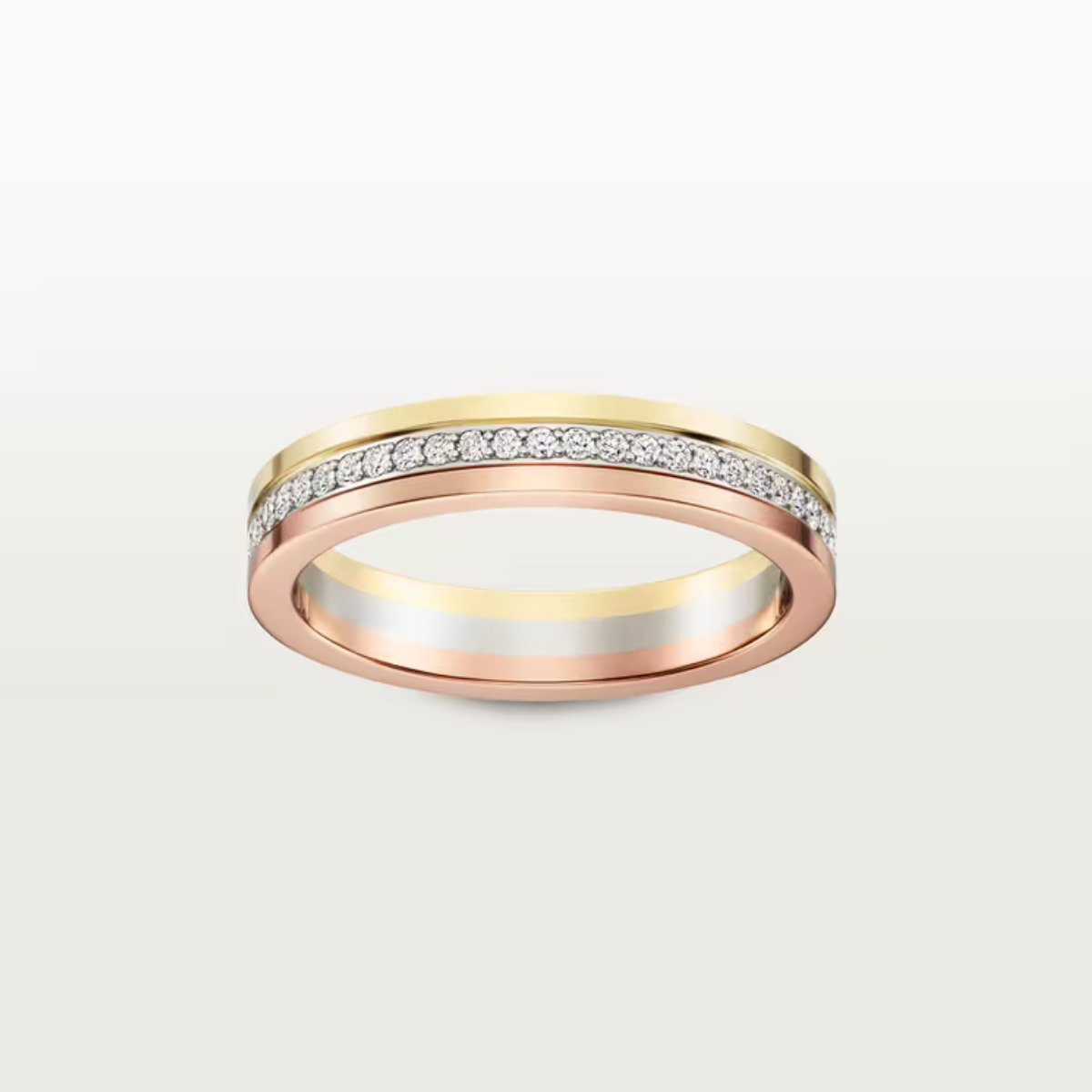 Anel Vendôme Pavé Cartier - Ouro Rose