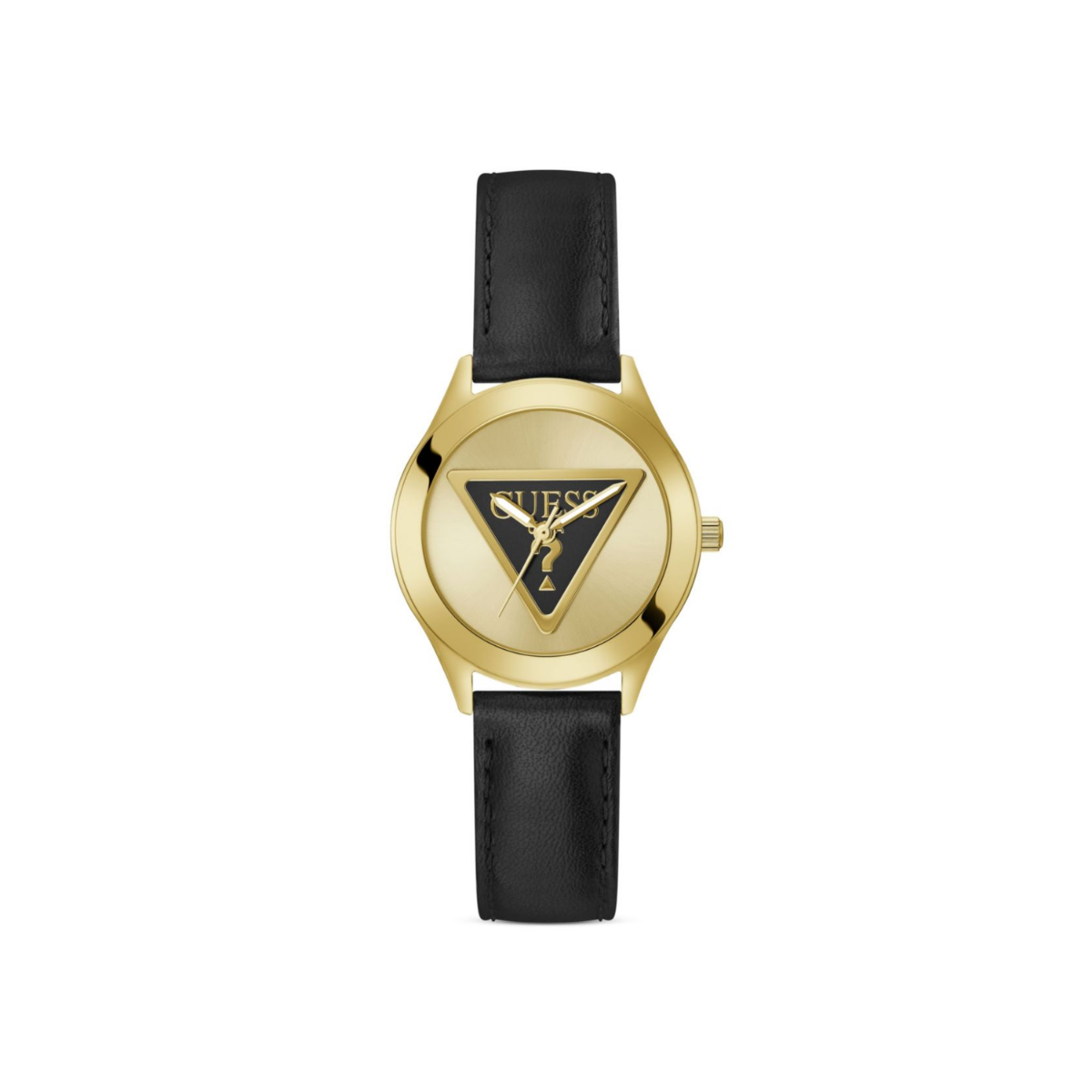 Relógio Tri Plaque Pulseira de Couro - Ouro 18K