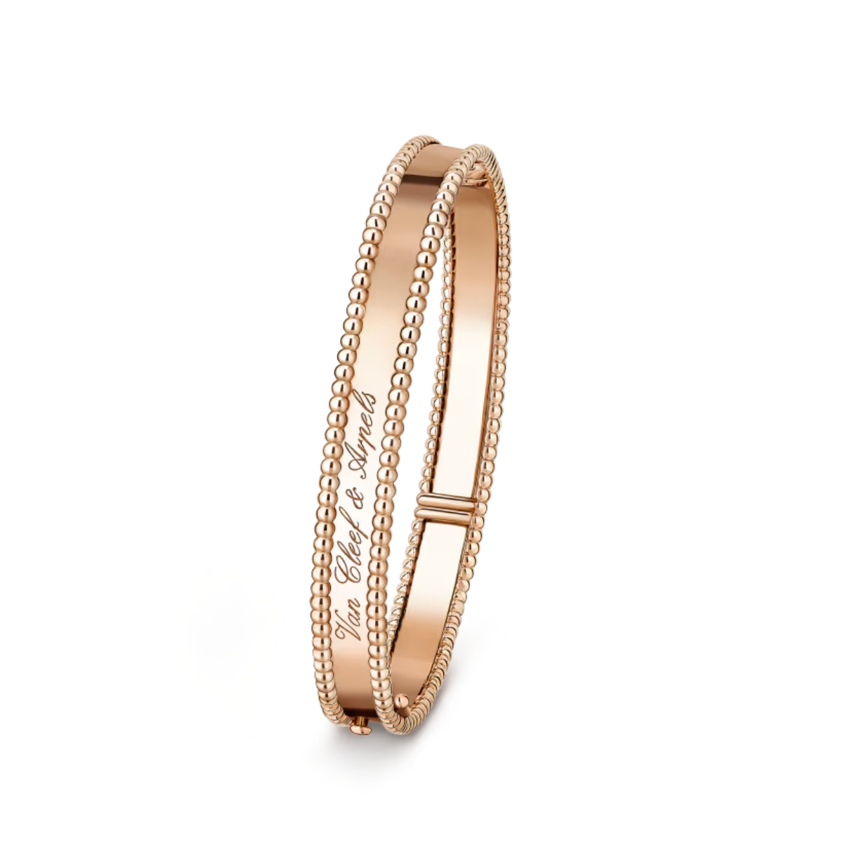 Bracelete Alhambra Trevos Perlee Signature - Ouro 18K