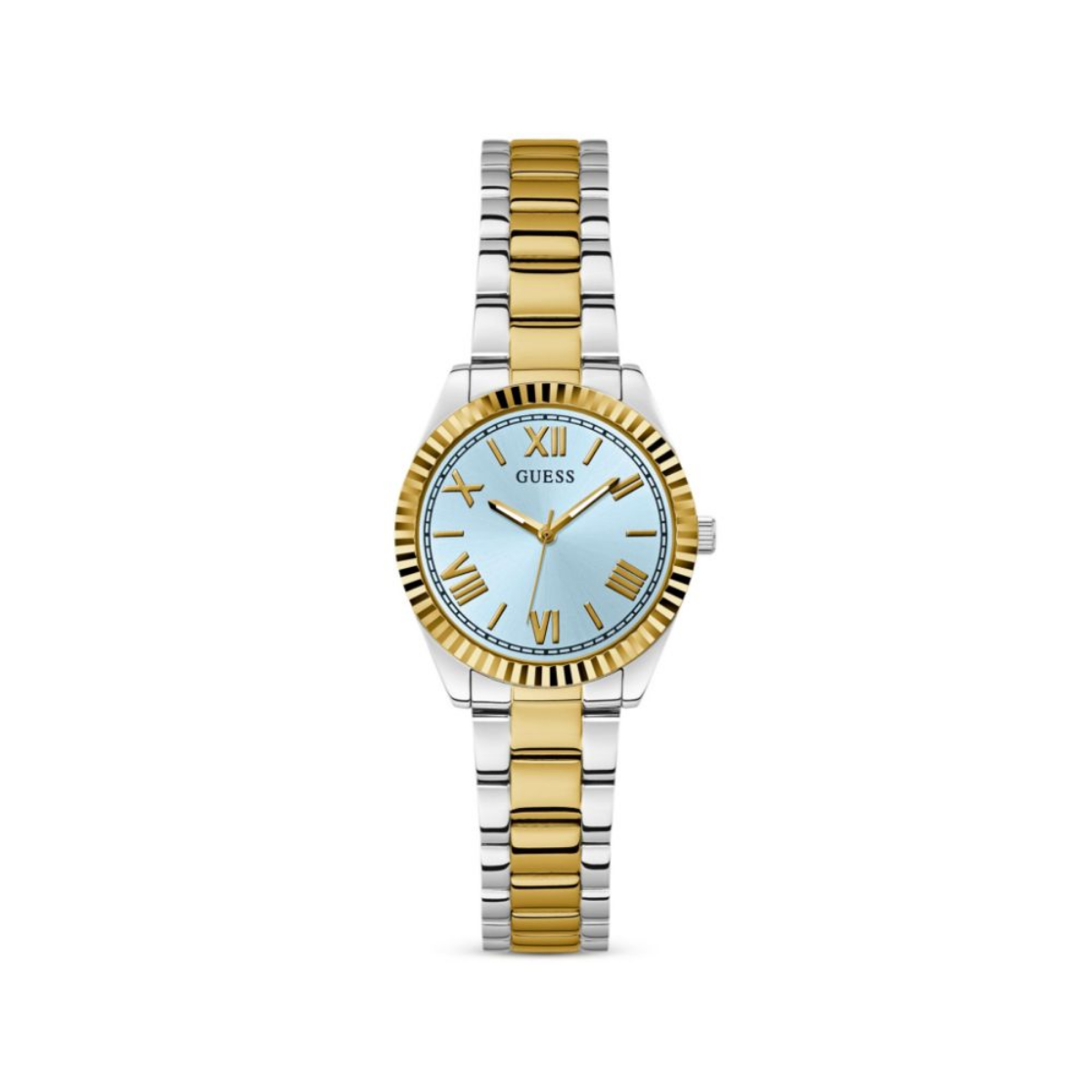 Relógio Mini Luna Detalhes Dourado - Prata 925
