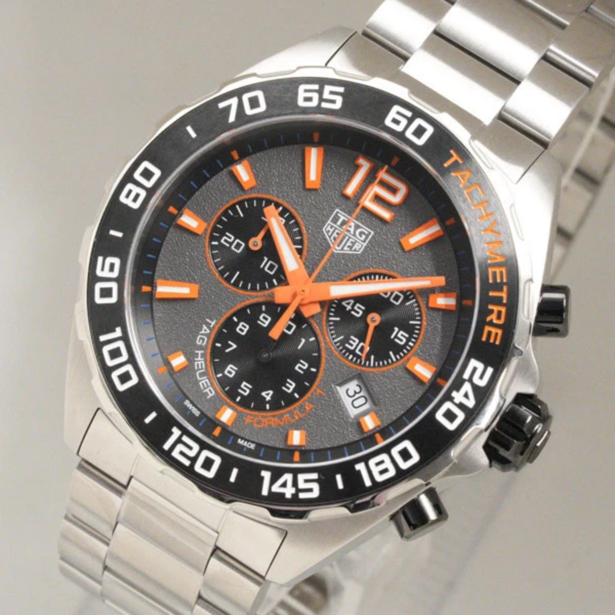 Relógio T.H Formula 1 Chronograph Ponteiro Laranja