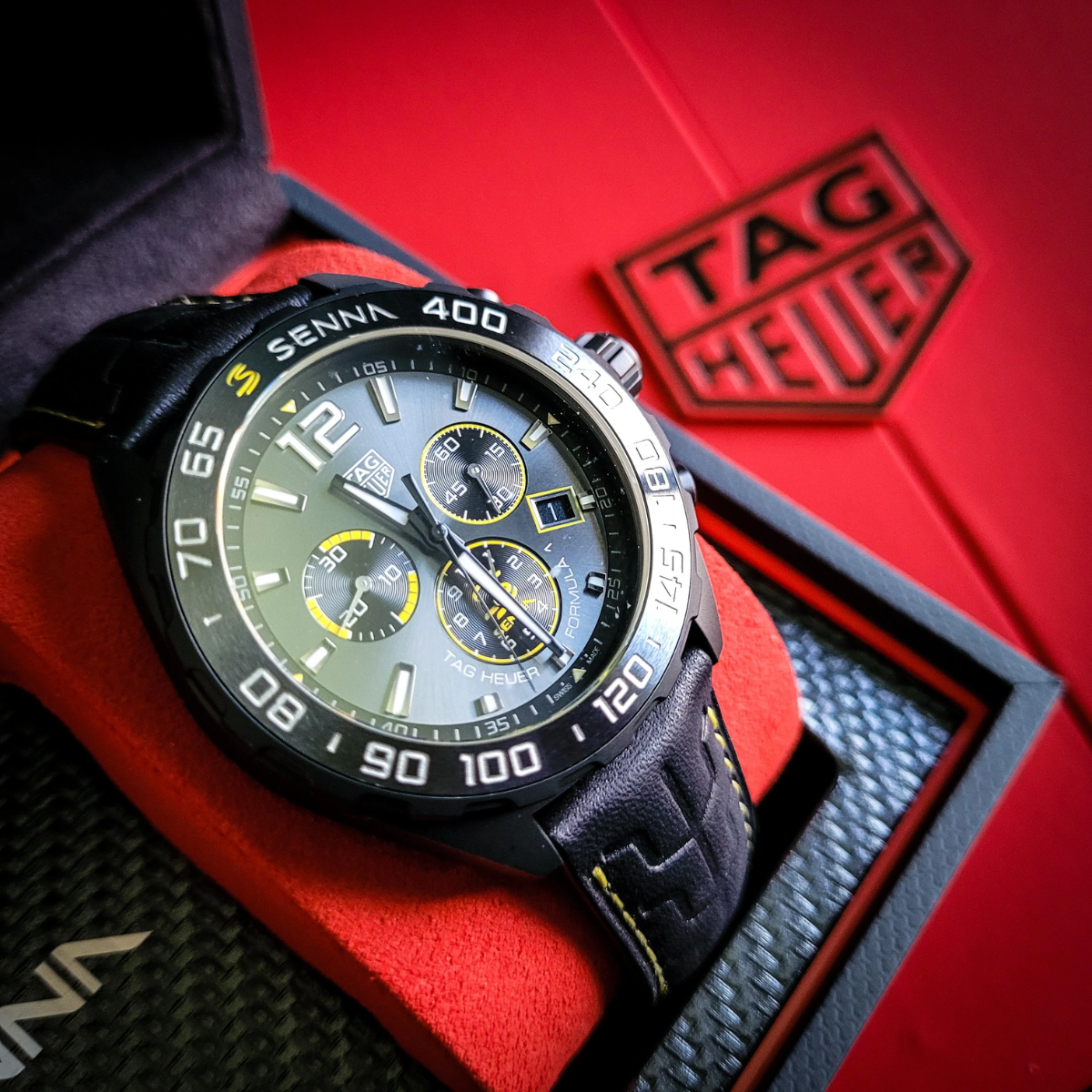 Relógio T.H Formula 1 Senna Edição Especial Pulseira de Couro