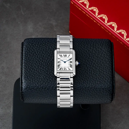 Relógio Tank Retangular Prata