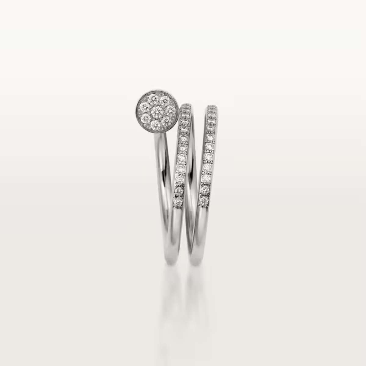 Anel Classic Triplo Prego Juste un Clou Cravejado - Prata 925
