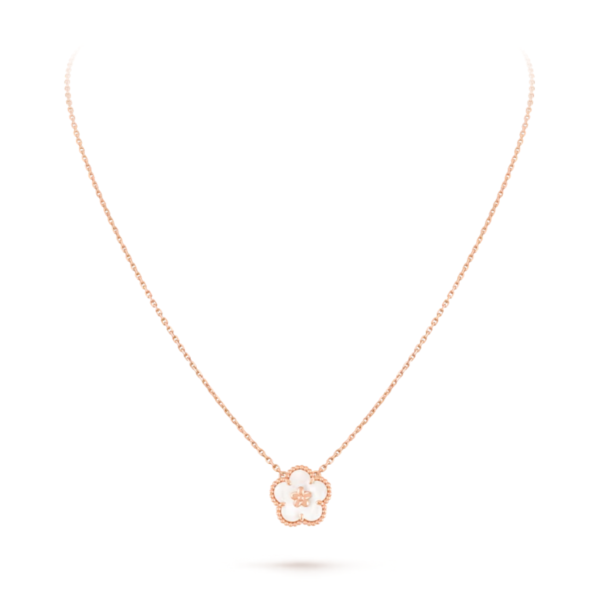 Colar Lucky Spring Flor de Ameixa - Ouro Rose