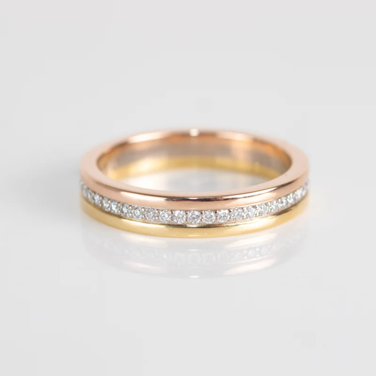 Anel Vendôme Pavé Cartier - Ouro Rose