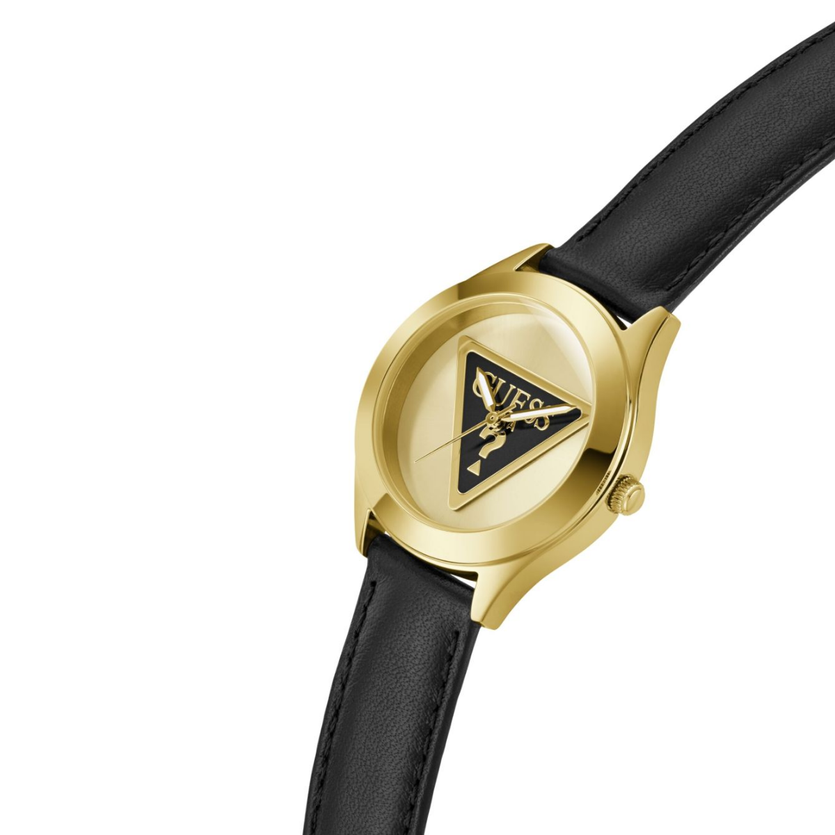 Relógio Tri Plaque Pulseira de Couro - Ouro 18K
