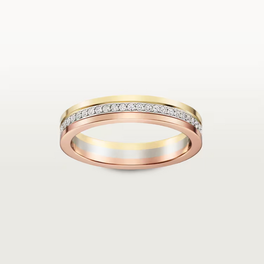 Anel Vendôme Pavé Cartier - Ouro Rose