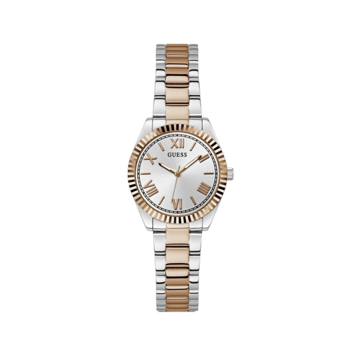 Relógio Mini Luna Detalhes Rose - Prata 925