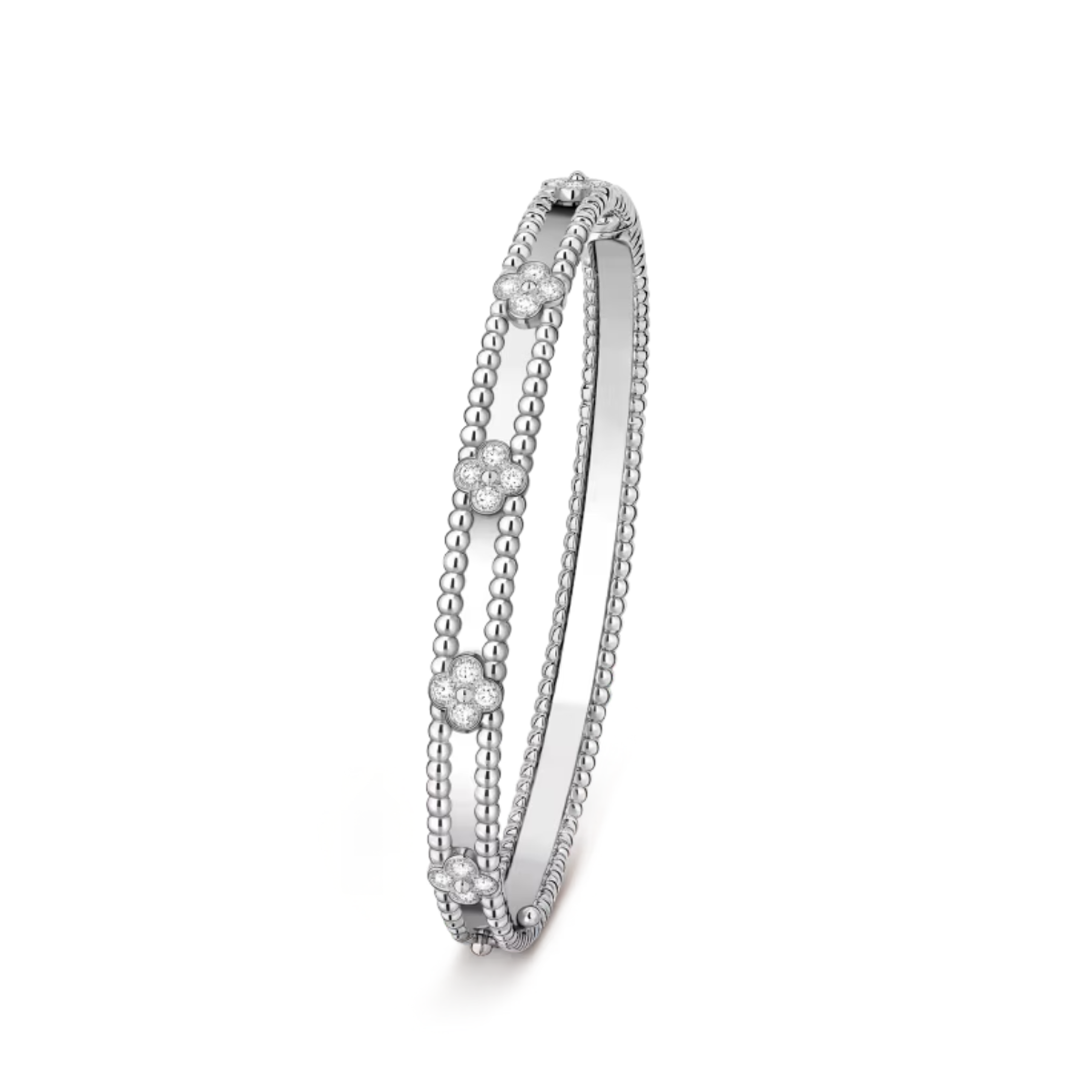 Bracelete Alhambra Trevos Sweet Perlee Clovers - Prata 925