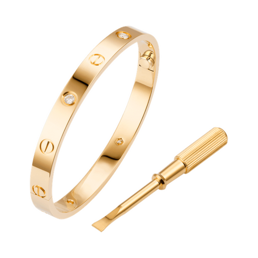 Bracelete Classic Love Cravejado - Ouro 18K
