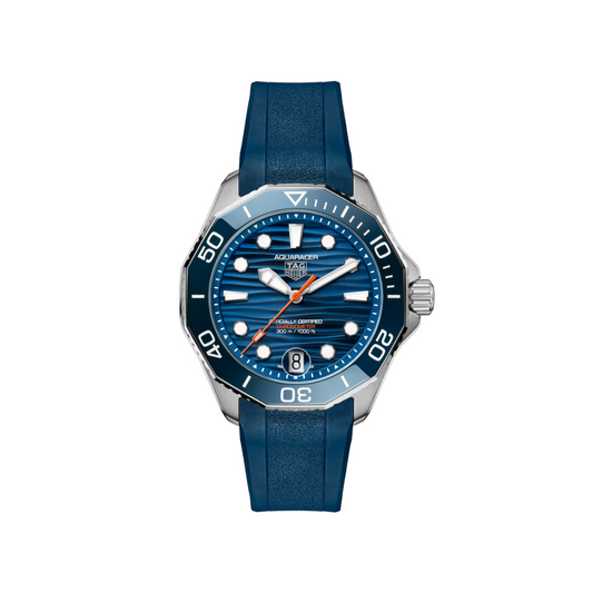 Relógio T.h Aquaracer Azul Professional 300 Date - Pulseira Borracha