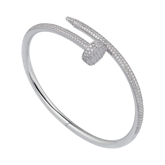 Bracelete Prego Juste un Clou Cravejado - Prata 925