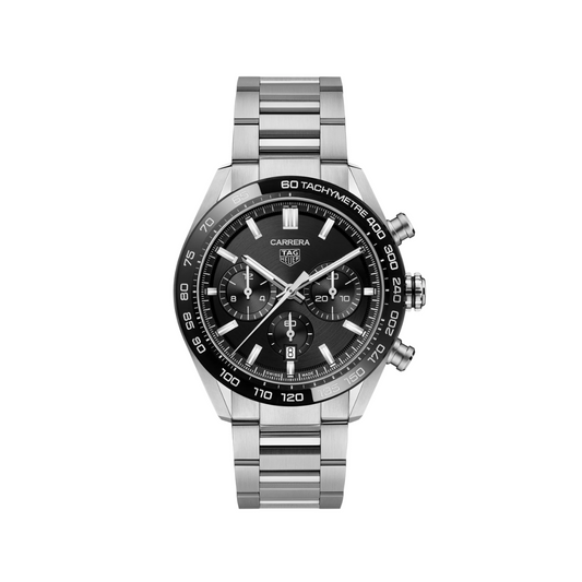 Relógio T.H Carrera Chronograph Fundo Preto Tachymetre