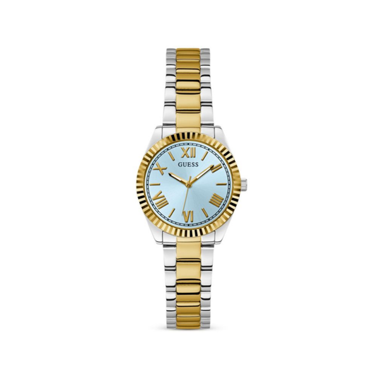 Relógio Mini Luna Detalhes Dourado - Prata 925