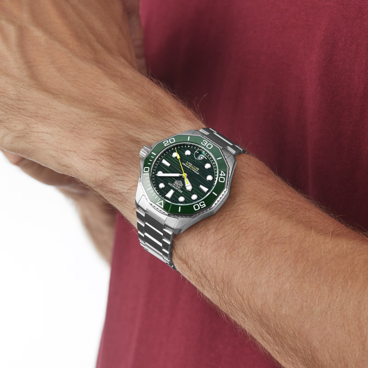 Relógio T.h Aquaracer Verde Professional 300 Date