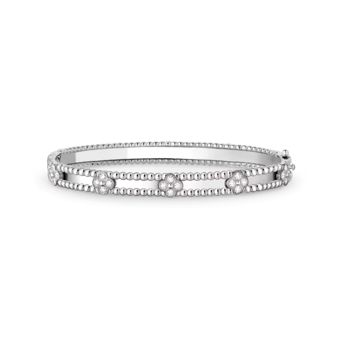 Bracelete Alhambra Trevos Sweet Perlee Clovers - Prata 925