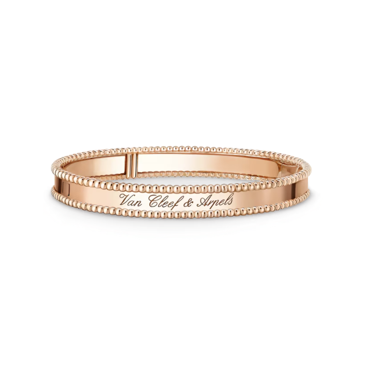 Bracelete Alhambra Trevos Perlee Signature - Ouro 18K