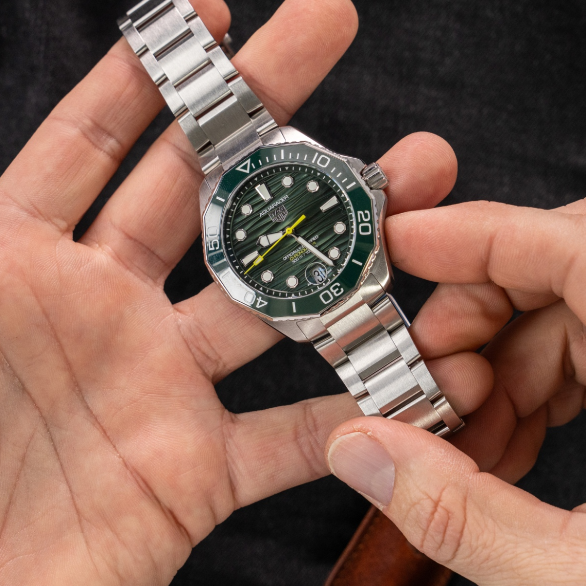 Relógio T.h Aquaracer Verde Professional 300 Date