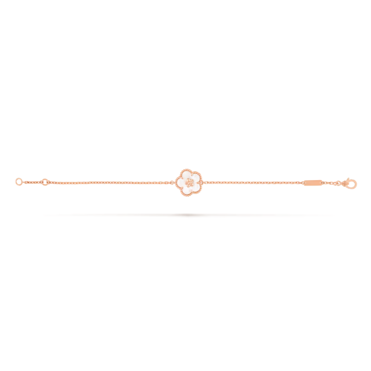 Pulseira VCA Lucky Spring Joaninha com Asas Fechadas - Ouro Rose