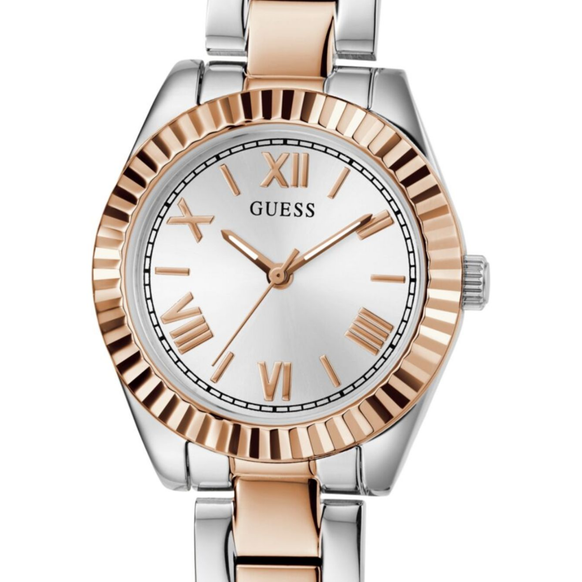 Relógio Mini Luna Detalhes Rose - Prata 925