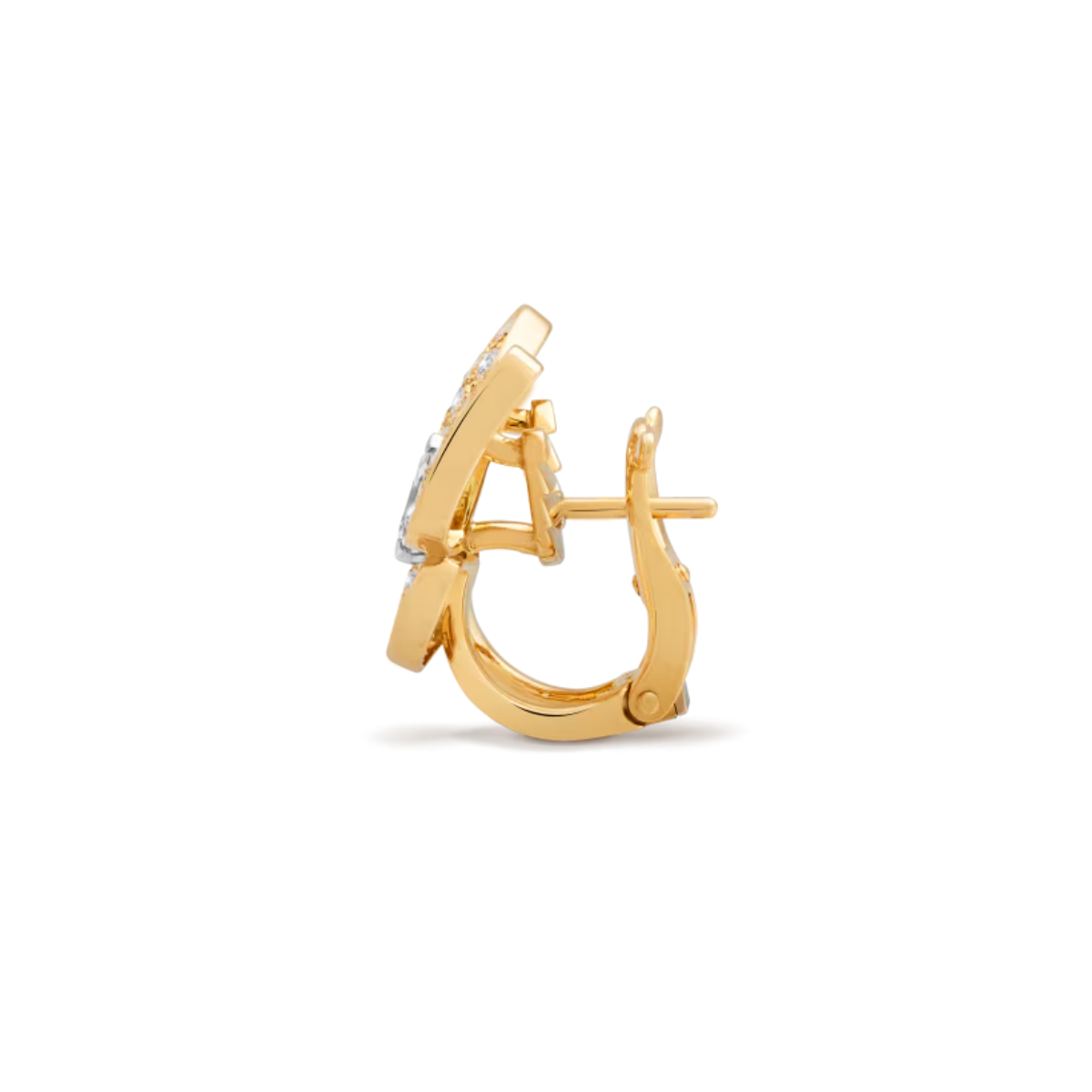 Brincos Two Butterfly Azul e Pavé - Ouro 18K