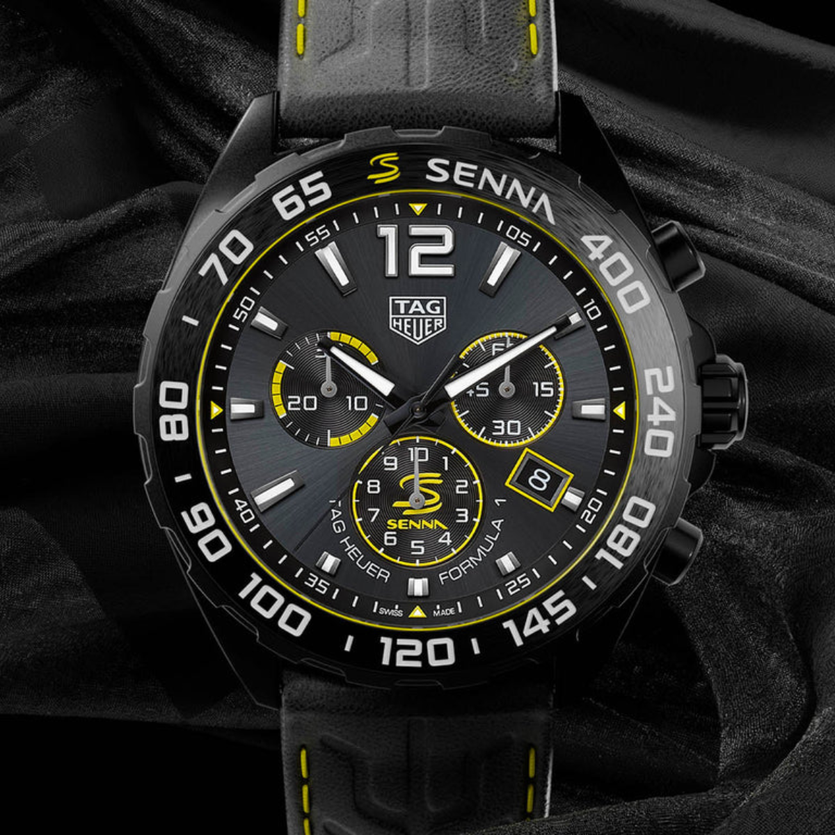 Relógio T.H Formula 1 Senna Edição Especial Pulseira de Couro