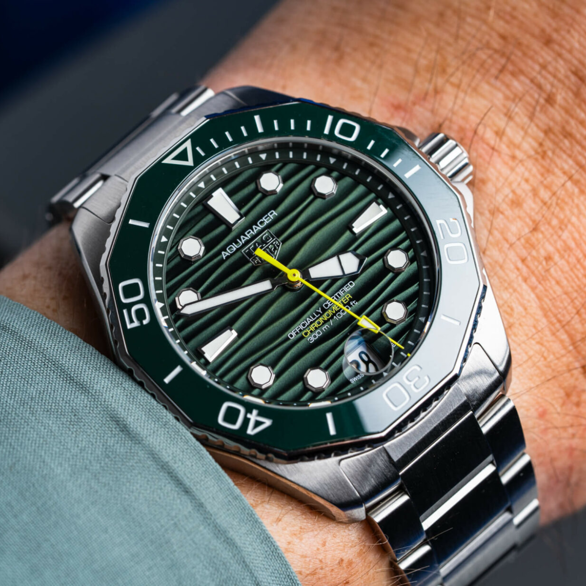 Relógio T.h Aquaracer Verde Professional 300 Date
