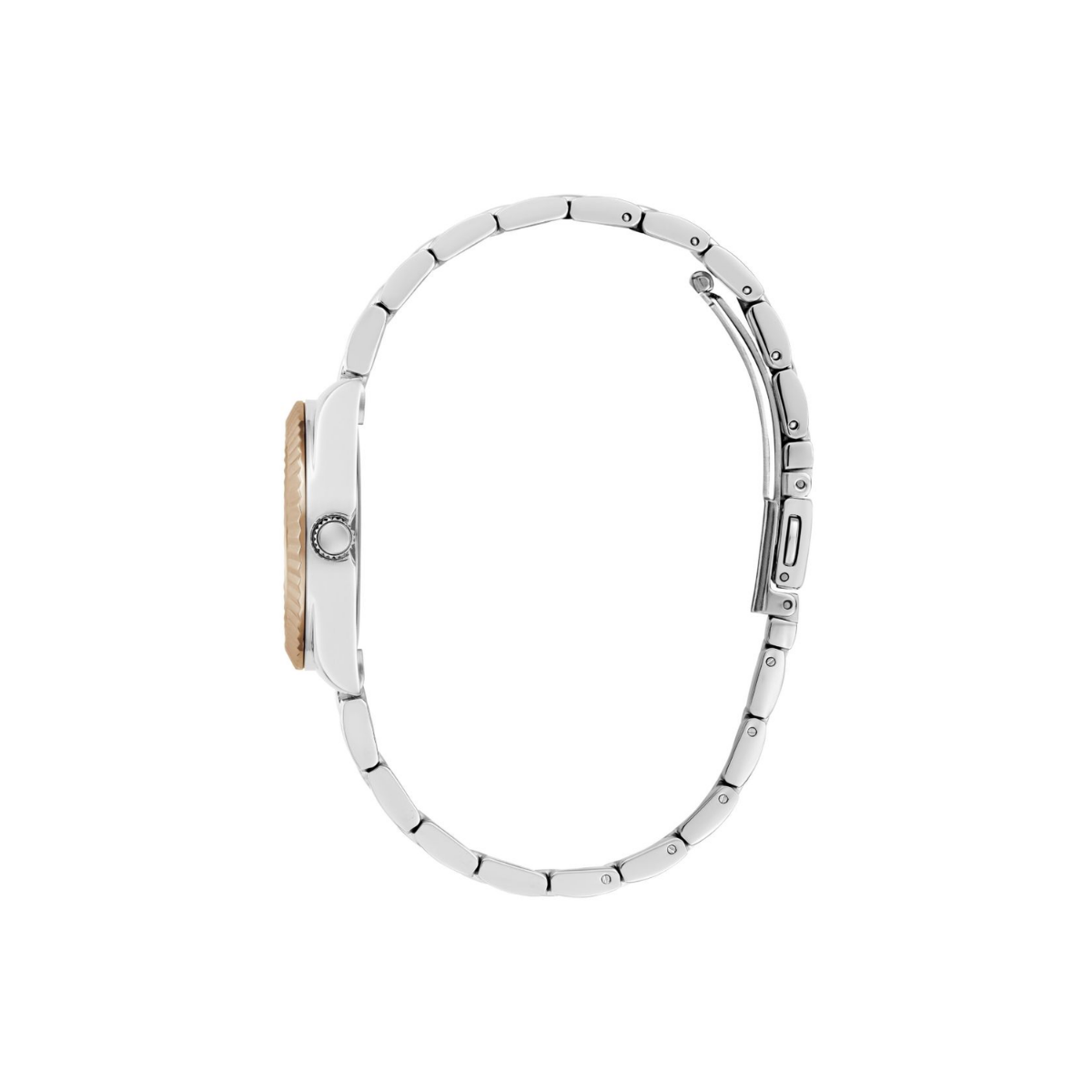 Relógio Mini Luna Detalhes Rose - Prata 925