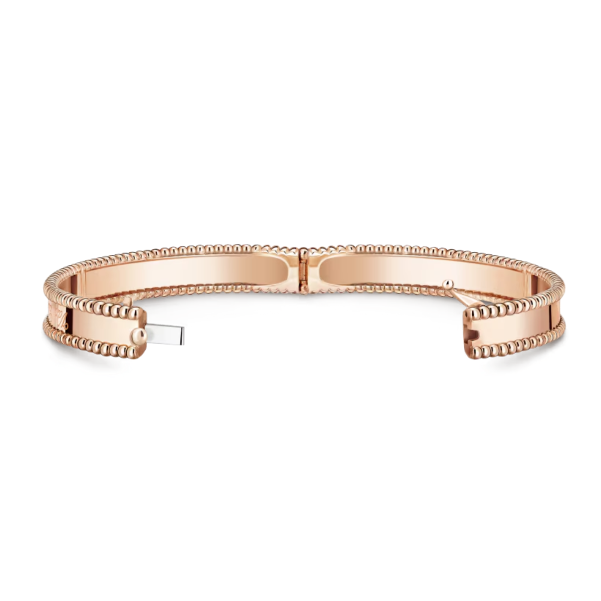 Bracelete Alhambra Trevos Perlee Signature - Ouro Rose