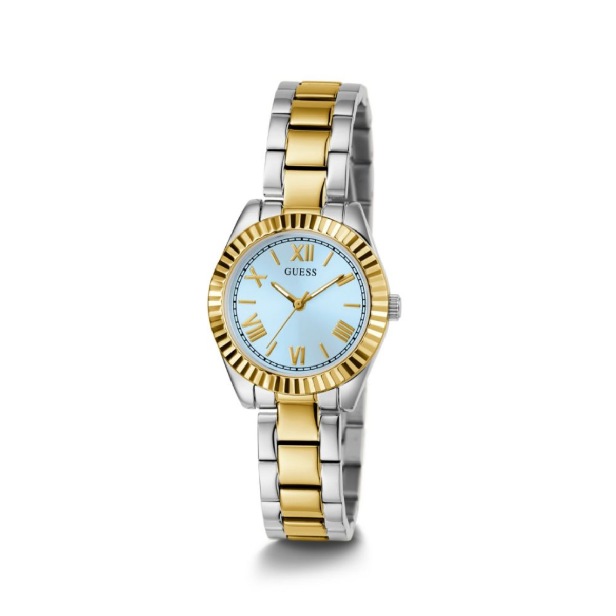 Relógio Mini Luna Detalhes Dourado - Prata 925