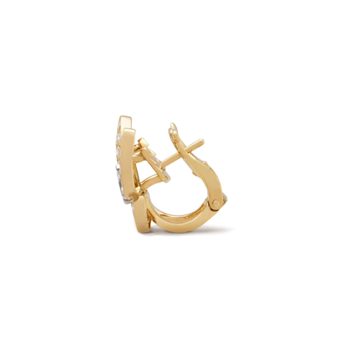 Brincos Two Butterfly Azul Escuro e Pavé - Ouro 18K
