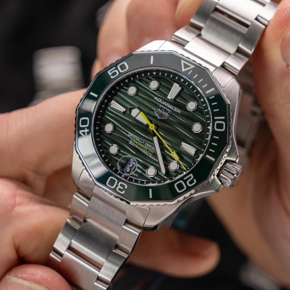 Relógio T.h Aquaracer Verde Professional 300 Date