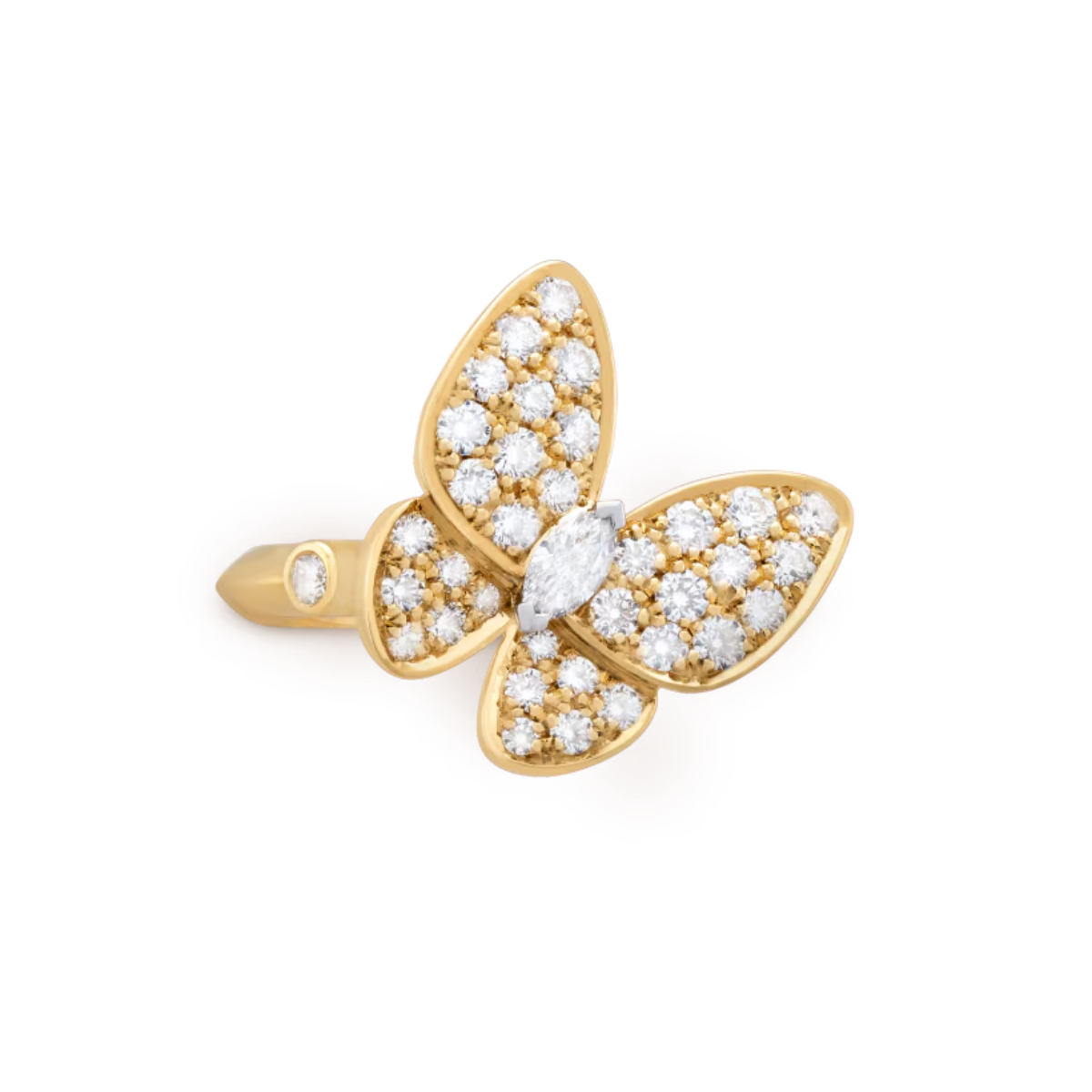 Anel Butterfly Pavé - Ouro 18K