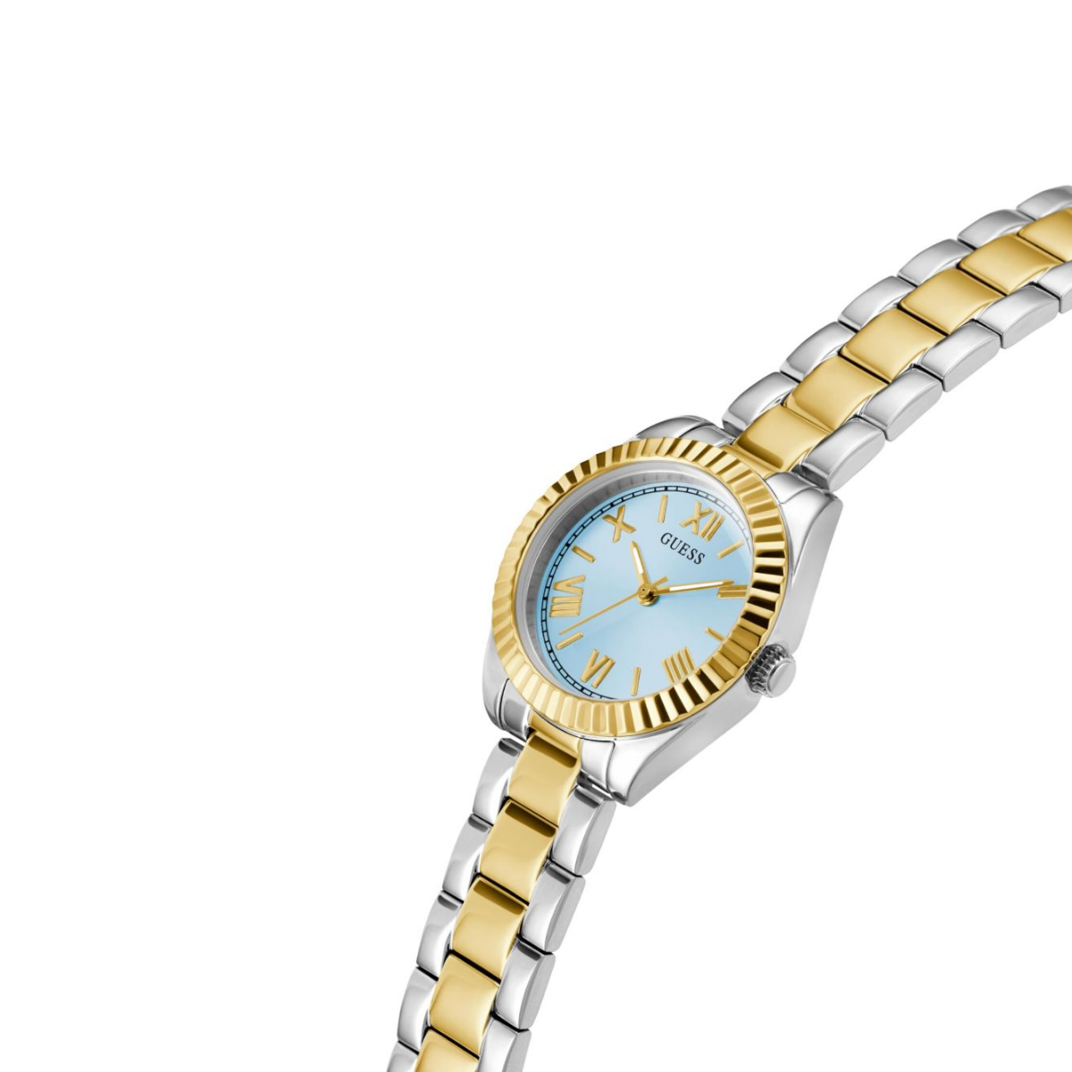 Relógio Mini Luna Detalhes Dourado - Prata 925