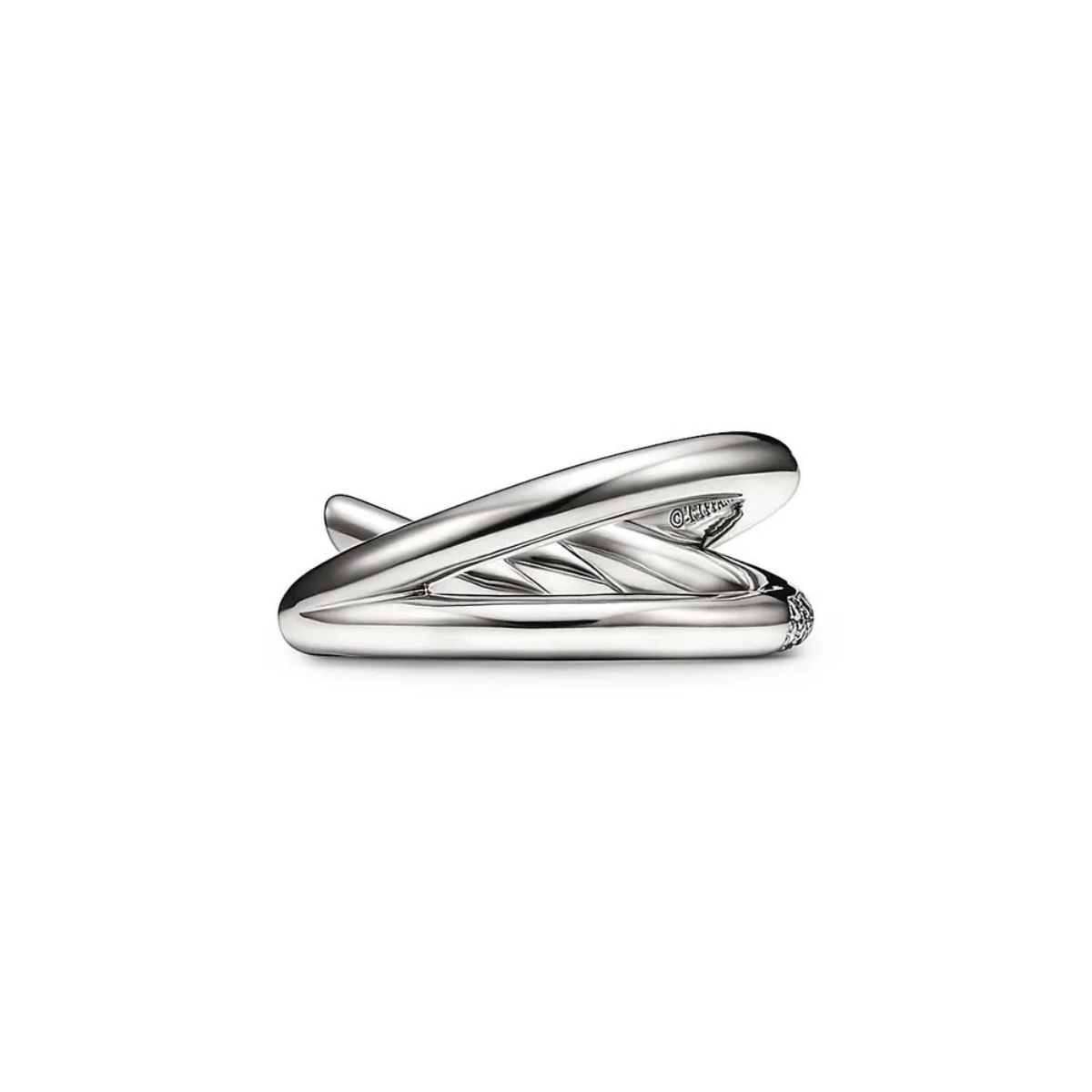 Anel Knot Nó Entrelaçado Cravejado - Prata 925