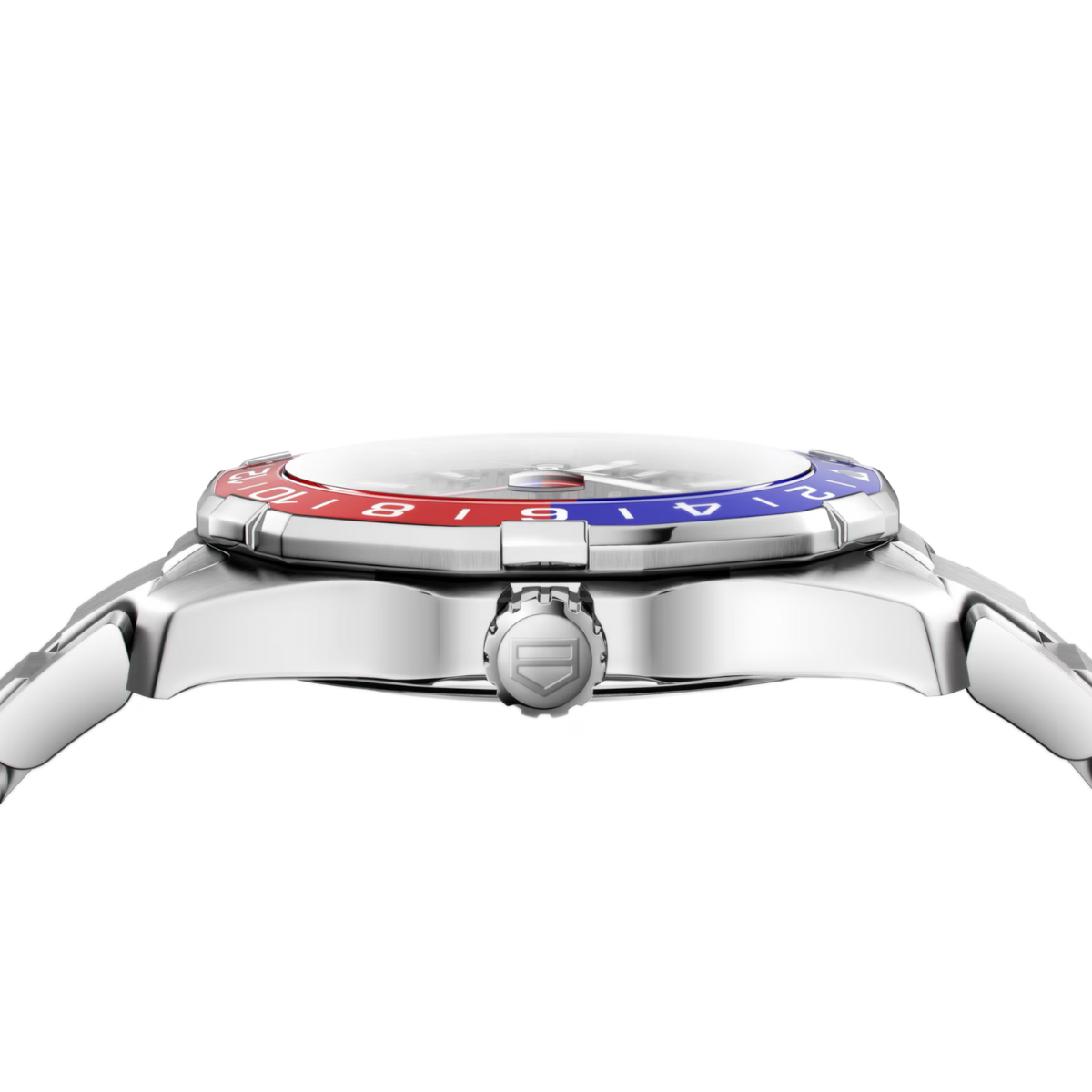 Relógio T.H Aquaracer Azul e Vermelho Calibre 7 GMT "Pepsi"