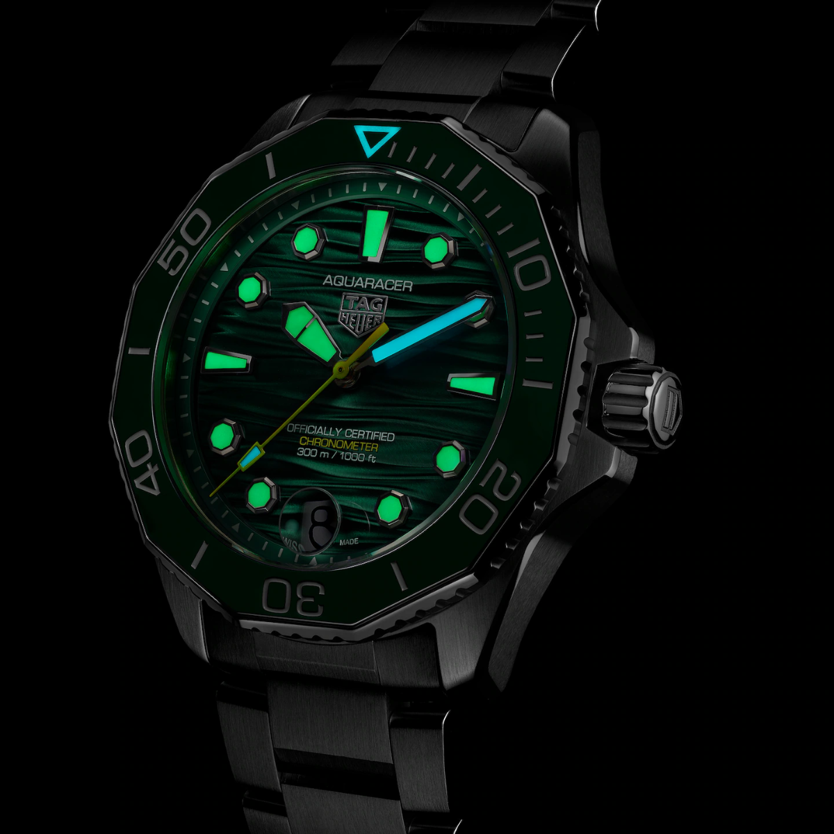 Relógio T.h Aquaracer Verde Professional 300 Date